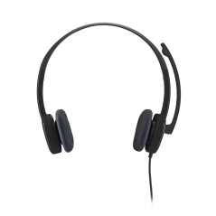 Logitech Stereo H151 Wired Headset - Premium Sound Quality, Comfortable Fit, Stylish Black Design